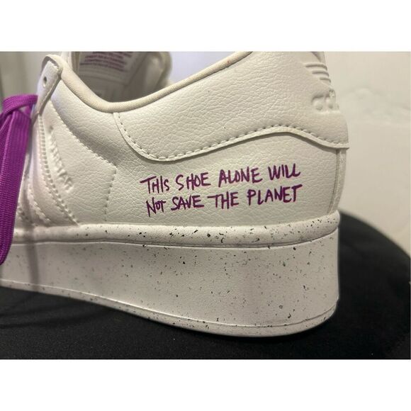 ADIDAS Rare Clean Classics Shock Purple and White Superstar Shoes Sneakers Men's - Picture 6 of 14